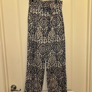 Roller Rabbit Blue and White Patterned Pants